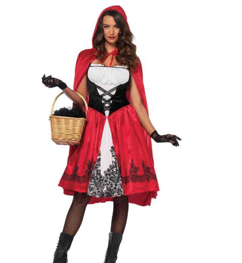 Rotkäppchen Kostüm Kleid Knielang mit Cape
