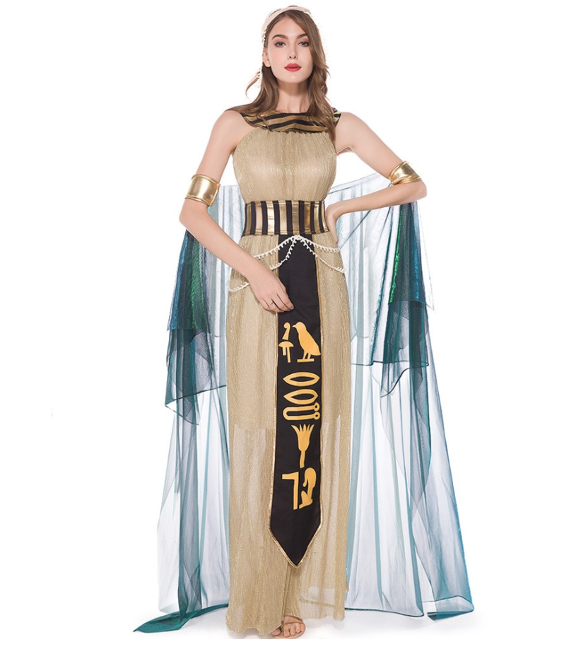 Cleopatra Karneval Fasching Kostüm Kleid mit Stola