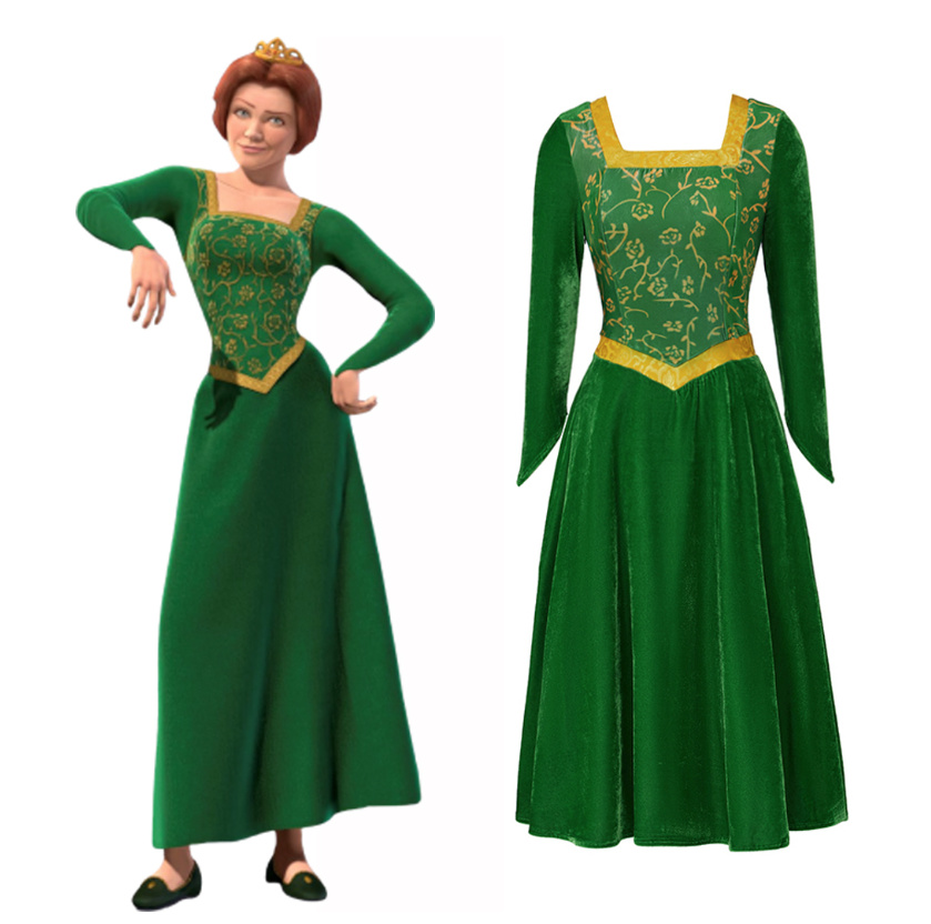 Shrek Prinzessin Fiona Kleid Karneval Fasching Kostüm